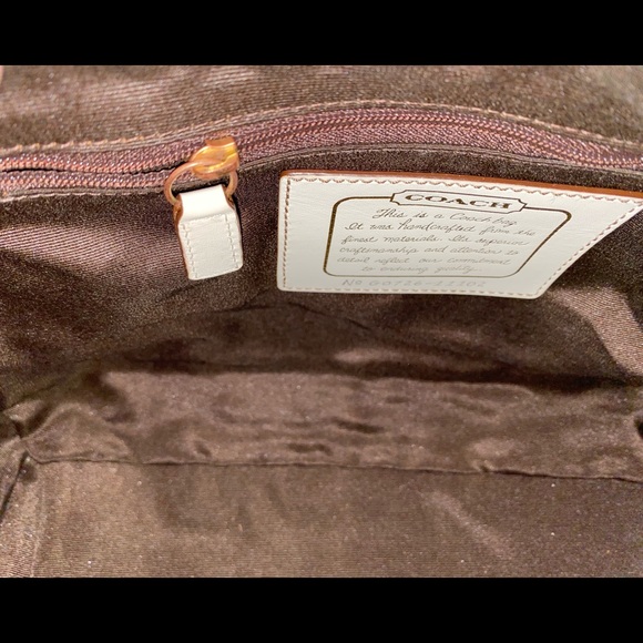 Coach Beige Signature Boston Handbag with Dust Bag - Picture 5 of 5